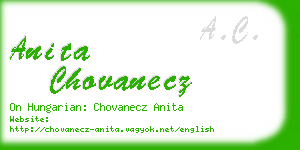 anita chovanecz business card